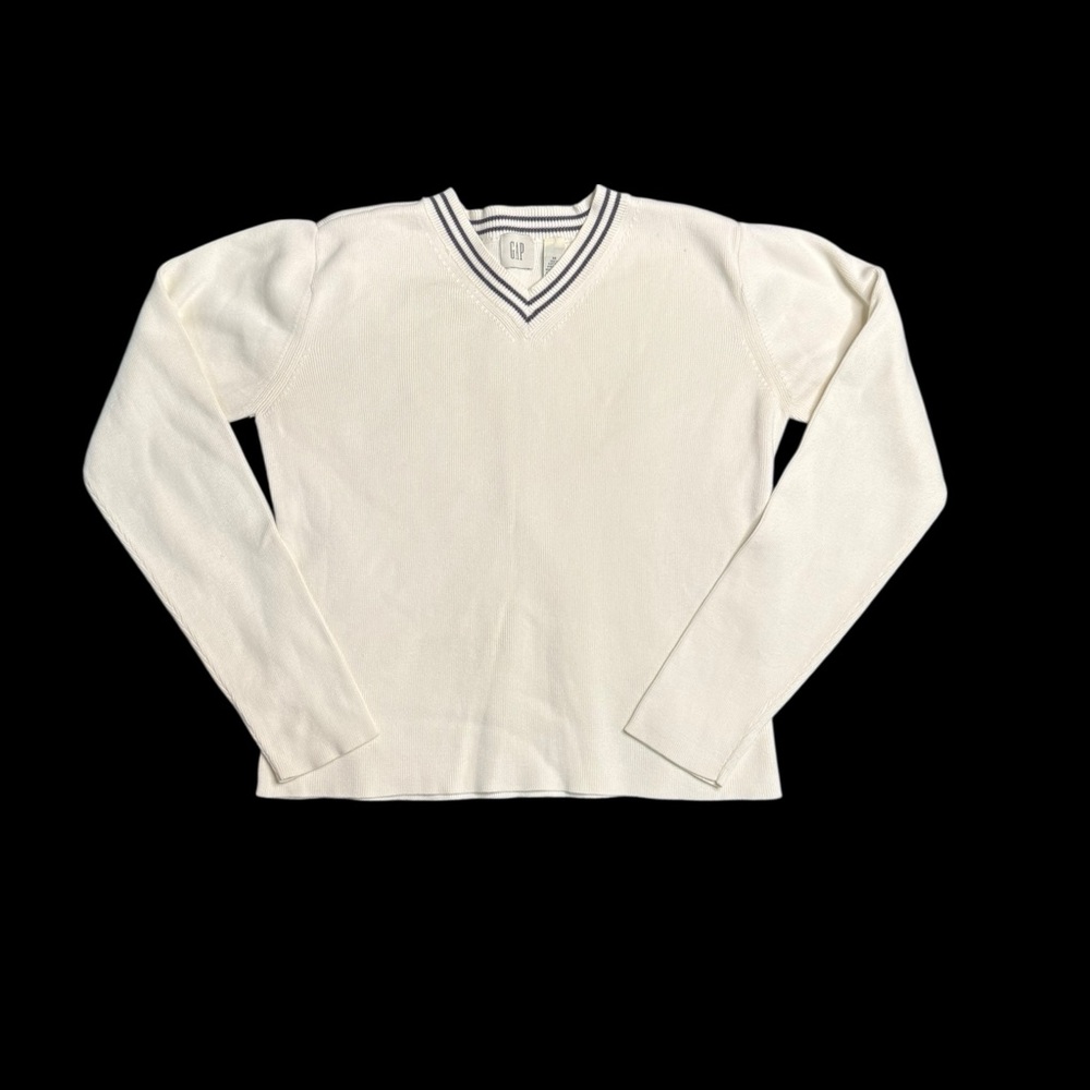 Vintage 90s GAP varsity knit V-neck sweater
